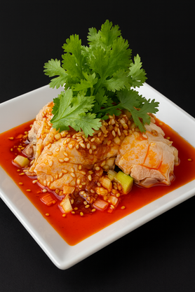 自家製ラー油を使った四川よだれ鶏