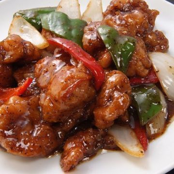 鶏肉の黒胡椒炒め