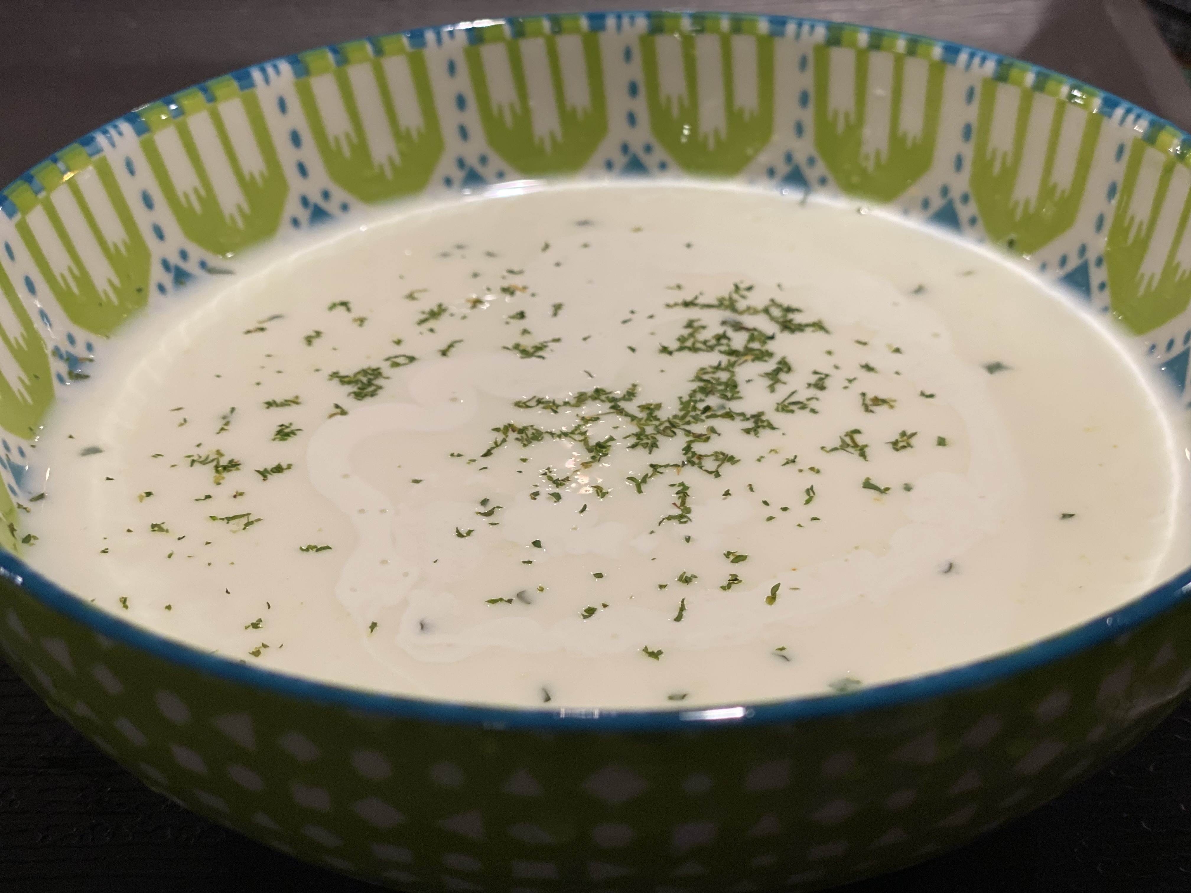 冷❄️ジャガイモとコーンのビシソワーズスープ