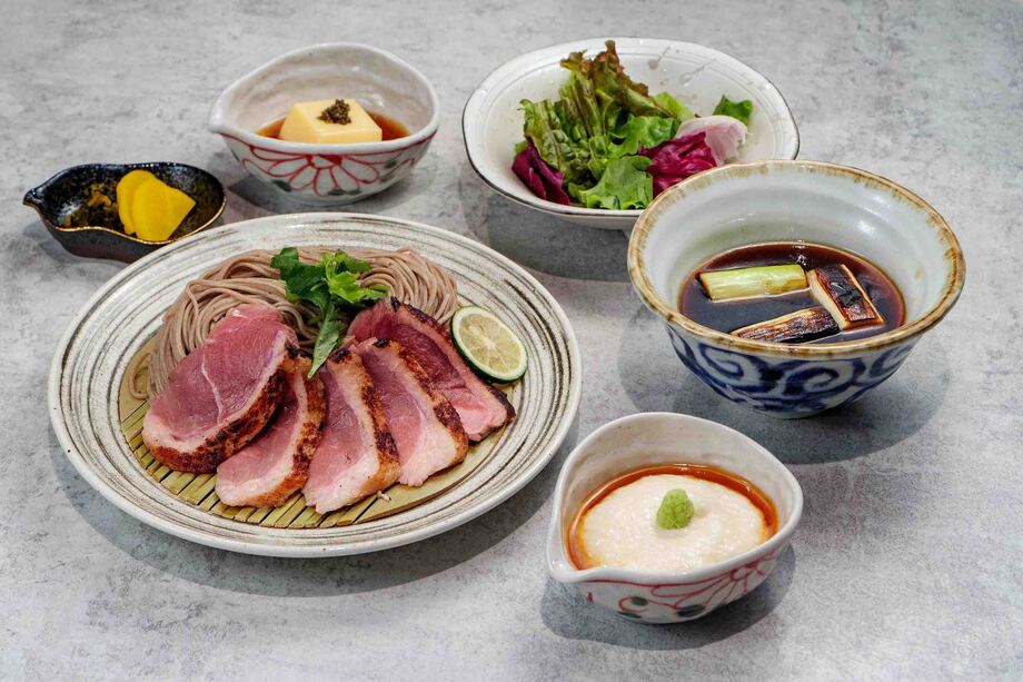 鴨南蛮とろろつけ蕎麦