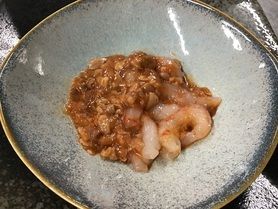 まぐろ酒盗合え甘エビ