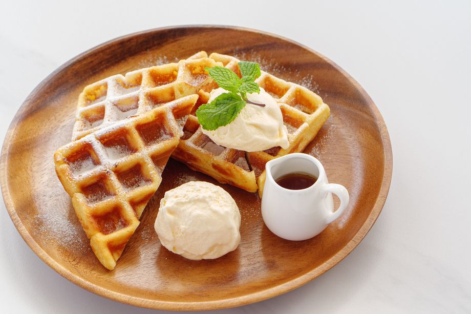 焼きたてワッフル