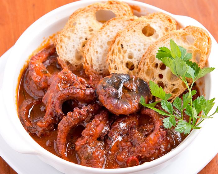 イイダコのトマト煮込み