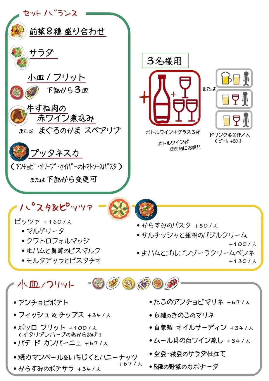 セット　「バランス」　（3名様）