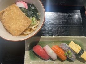 讃岐きつねうどん寿司5貫握りセット