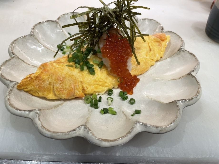 鮭といくらの和だしオムレツ