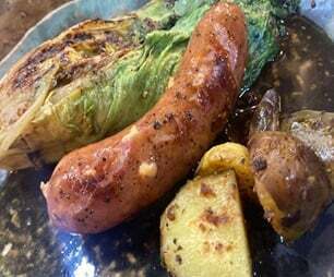 究極フランクフルトとグリーンリーフの明日葉ソース