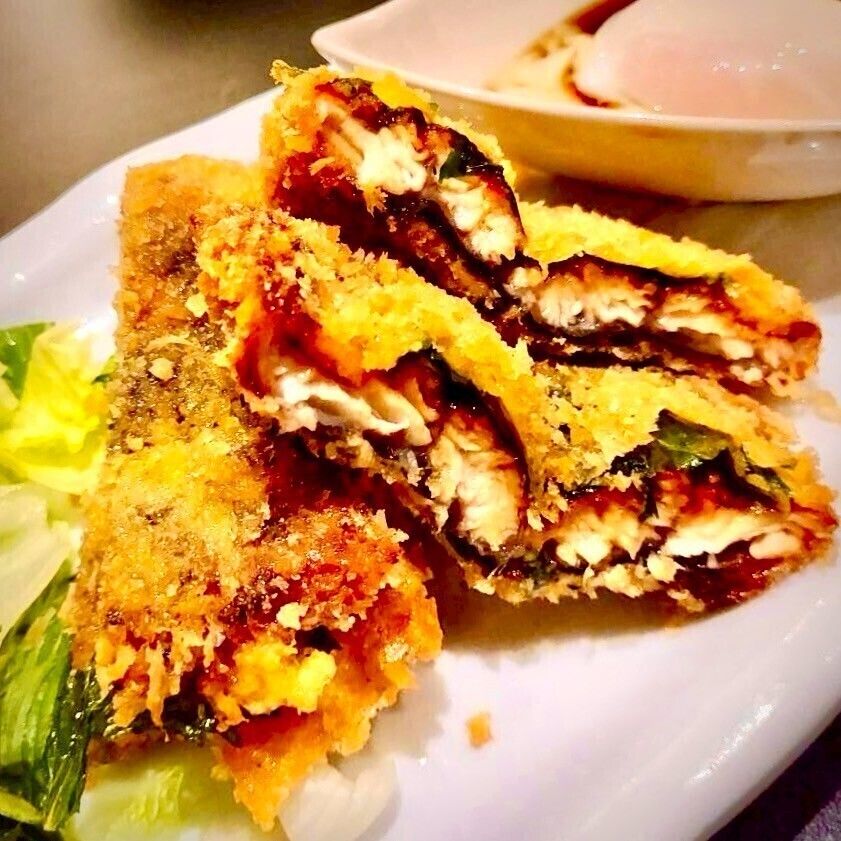 鰻のカツレツ　温玉ソース添え　