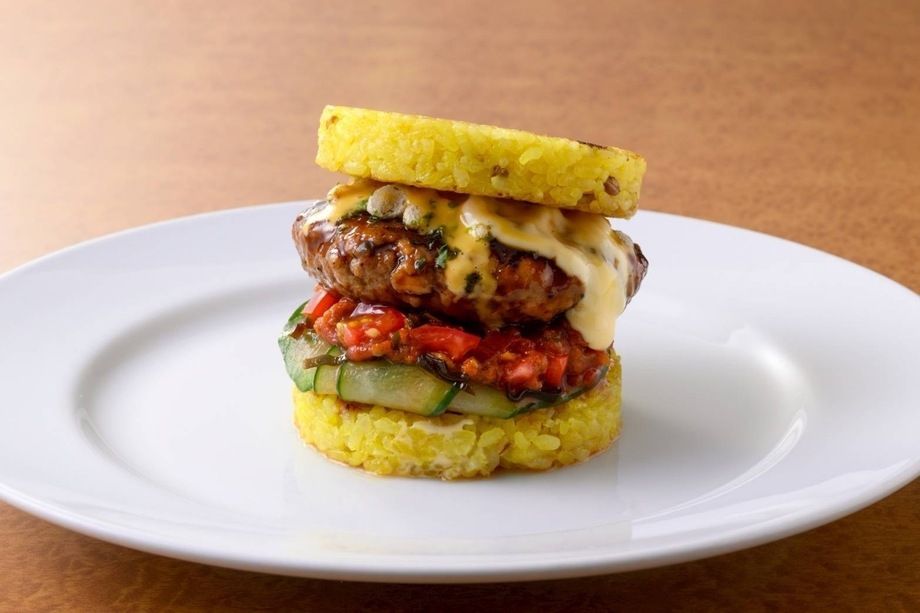 手ごねハンバーグ照り焼きマヨえんむすびバーガー