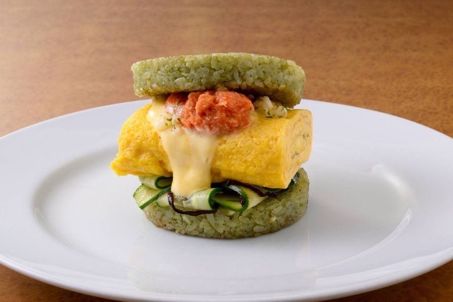 鮭明太だし巻きえんむすびバーガー