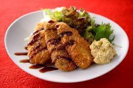 自家製レモンタルタルソースのアジフライ定食