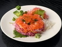 サーモン親子のミルフィーユ