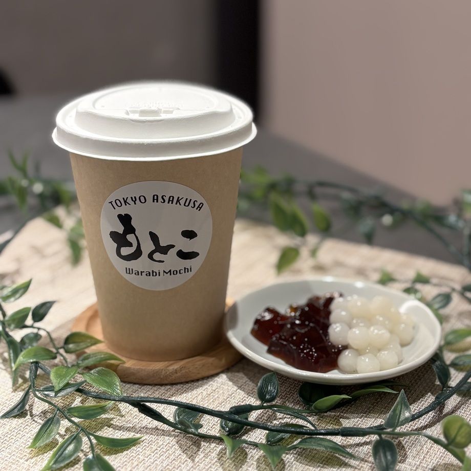 ホット白玉わらび餅ミルクティ（ほうじ茶）