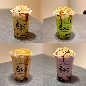 禁断のホイップ＆黒みつ＆きな粉　わらび餅ミルクティ