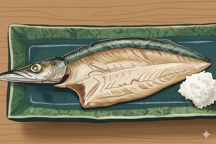 灰干しカマス定食