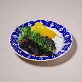 ラムのグリルと揚げ野菜