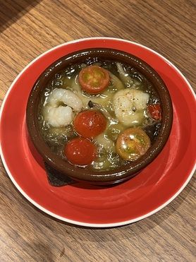 エビとキノコのアヒージョ