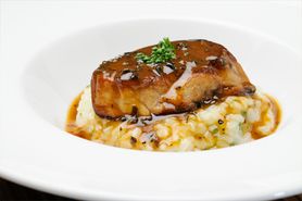 フォアグラのソテー 焼きリゾット添え