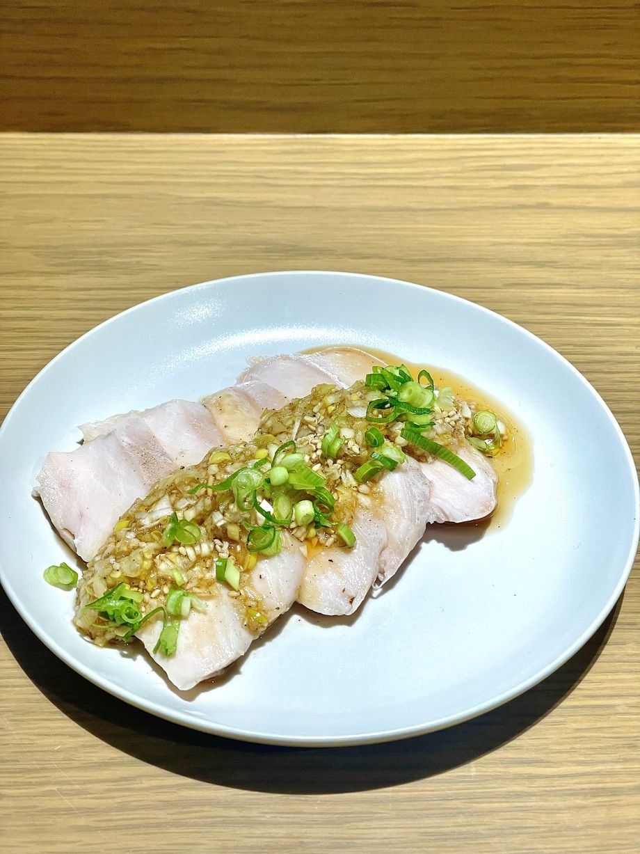 鶏胸肉とネギ塩だれ