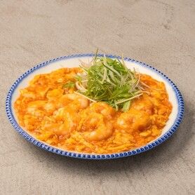 ふわとろたまごのエビチリ