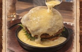 上からかけるチーズバーガー