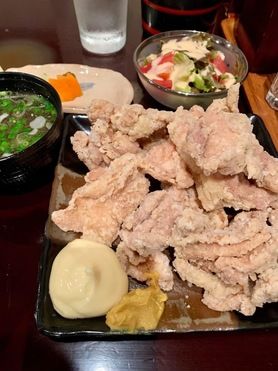 から揚げ１０個定食【fried chicken ten】