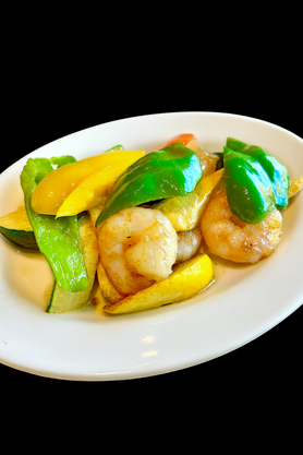 海老と野菜の塩炒め