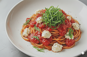 クリームチーズと大葉のトマトソース