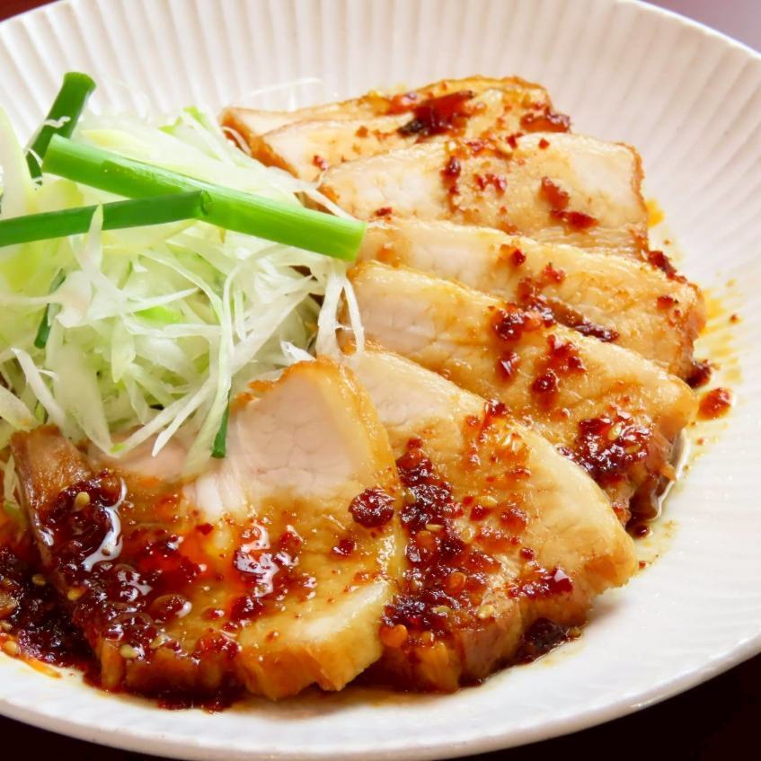 揚げ豚のニンニクソース