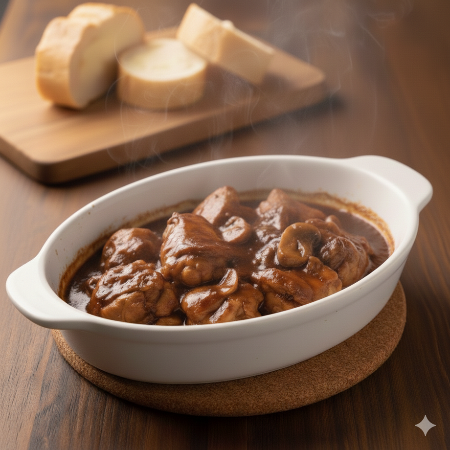 チキンのワイン煮込み〈カチャトラ風〉