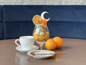 柑橘とほうじ茶のパフェ