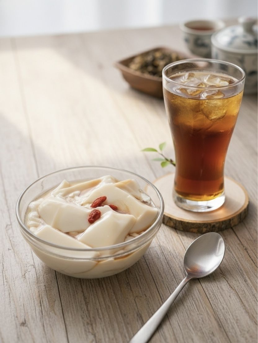 【週末限定】台湾黒蜜豆花＆ドリンクセット