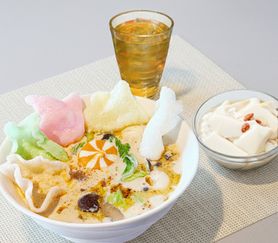 【週末限定】しゅわふわえびせん麻辣湯＆台湾黒蜜豆花＆ドリンクセット