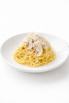 【ランチ】自家製サルシッチャのカルボナーラ＋フォカッチャ