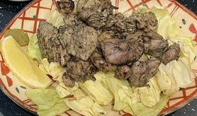 みつせ鶏と大山鶏の炭火炙り