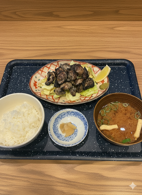 みつせ鶏と大山鶏の炭火炙り定食