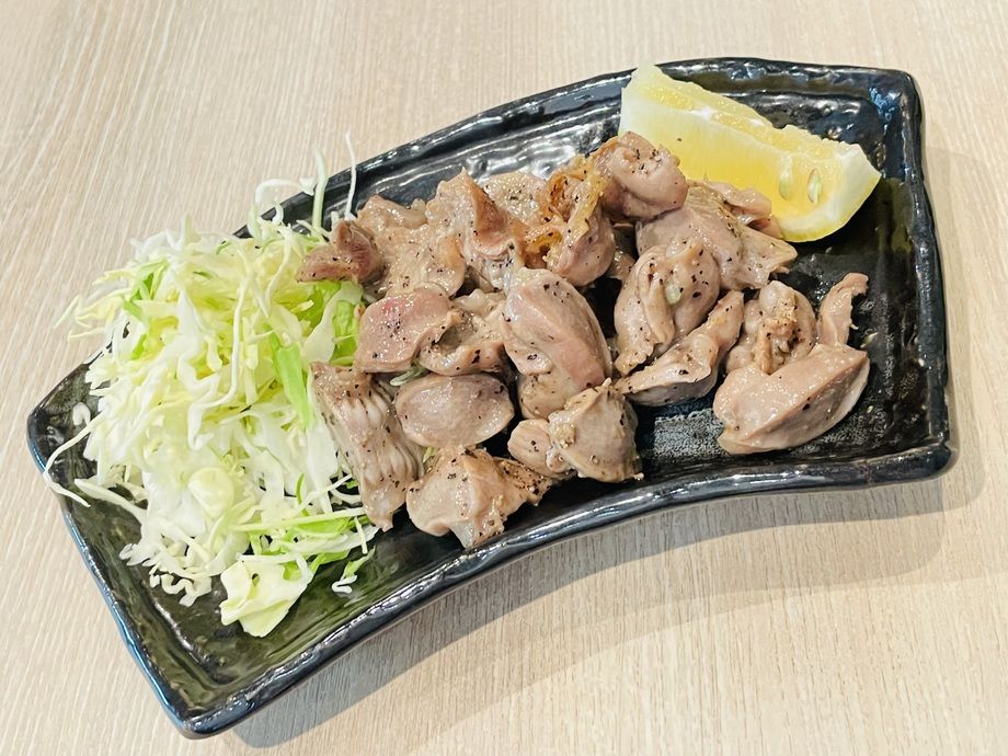 ピリッと！砂肝の黒胡椒炒め😎