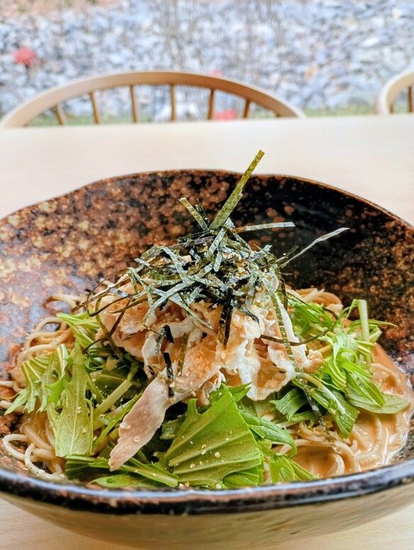 豚しゃぶ胡麻だれ蕎麦