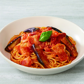 ナスとベーコンのトマトソース