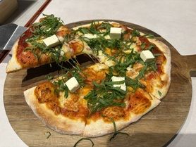 クリームチーズと大葉のピザ