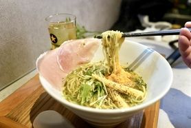 豚骨ジェノベーゼラーメンlunchセット