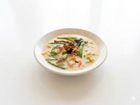 【ランチ】新牛蒡と新野菜のクリームスープ＋フォカッチャ