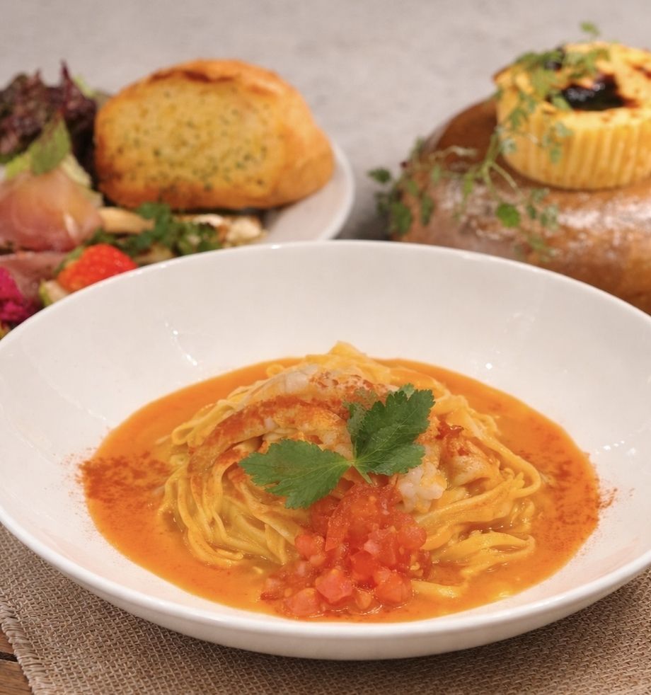 かなりお得なパスタコース(ドリンク、前菜盛り、スープ、デザート)