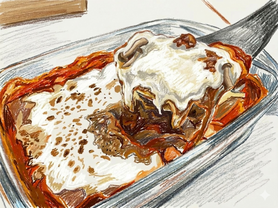 米粉のラザニア(サラダ・スープ付き)