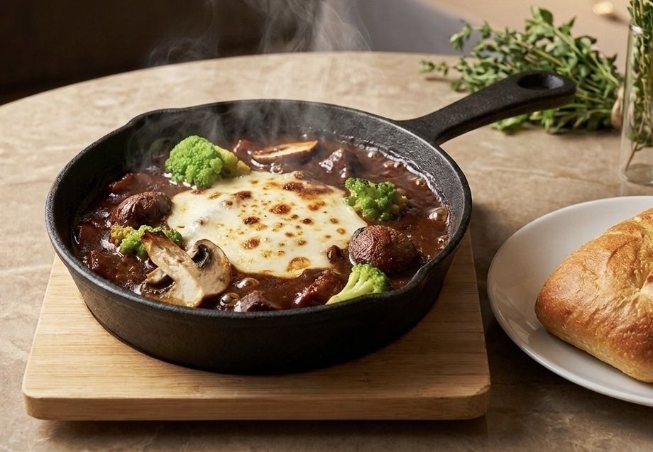 ✨新登場✨🧀のび〜るモッツァレラとほろほろ牛タンの赤ワインデミ煮込み🥩