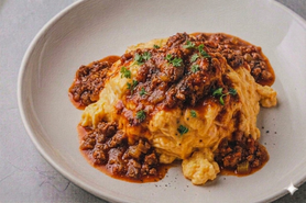 オムライス・ミートソース(山口県出雲ファームのグルテンフリー米玉子使用)