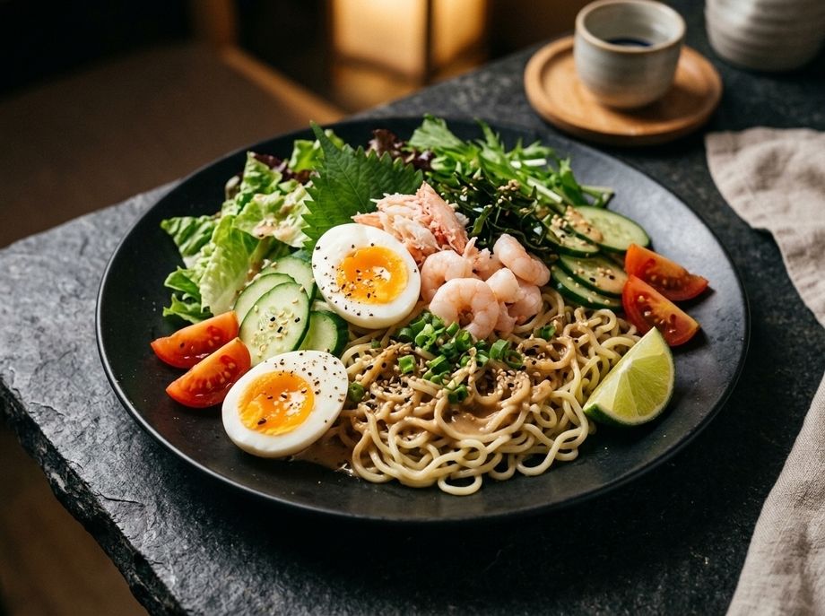 漁師町の北海ラーメンサラダ