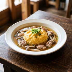 鶏だし和風スープオムライス