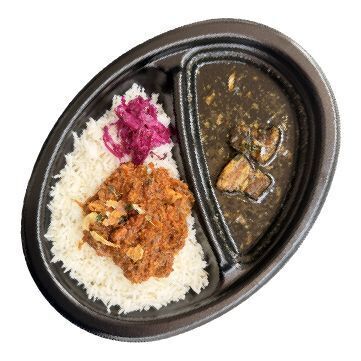 ポークビンダルと無水チキン Vindaloo & Musui