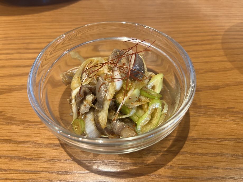 追い唐辛子あり！！ピリ辛砂肝ネギ和え